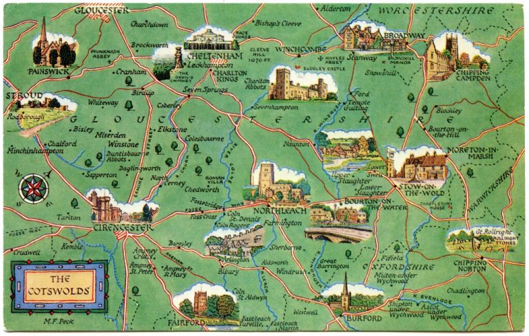 Map of the Cotswolds Villages