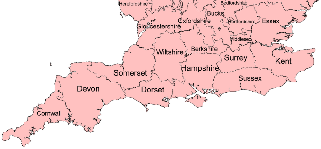 Counties in Southern England