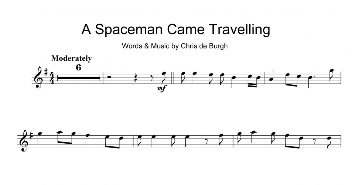 Chris De Burgh A Spaceman Came Travelling Lyrics