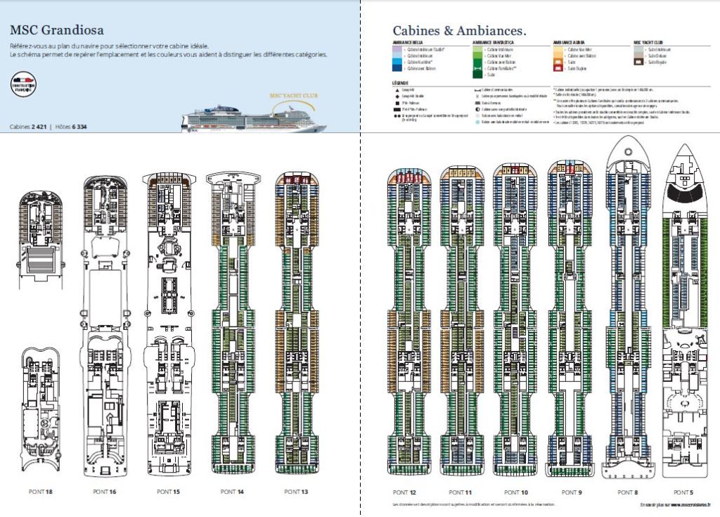 MSC World America Deck Plan