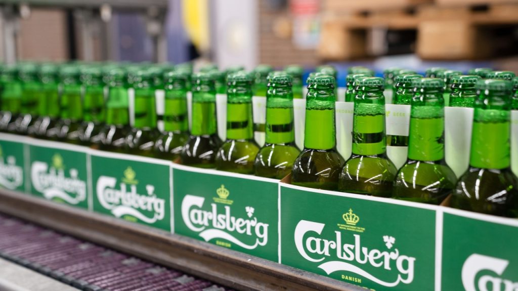 beer in a green bottle